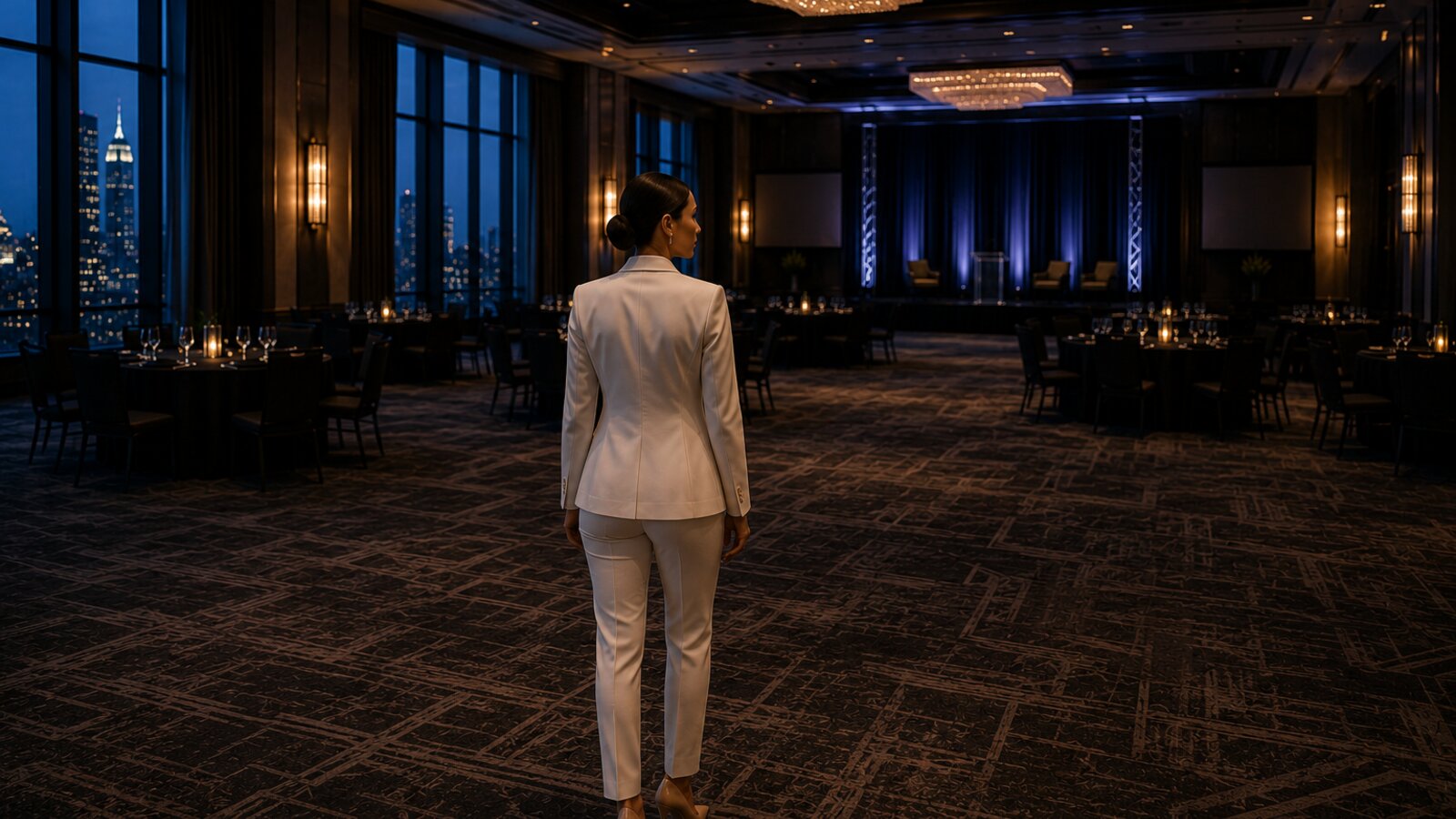 A venue walked in advance of a program