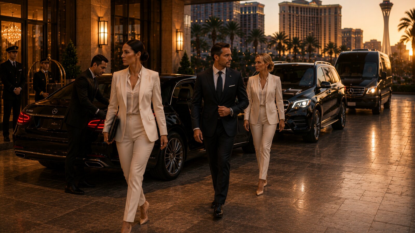 Executive arrival at a Las Vegas resort