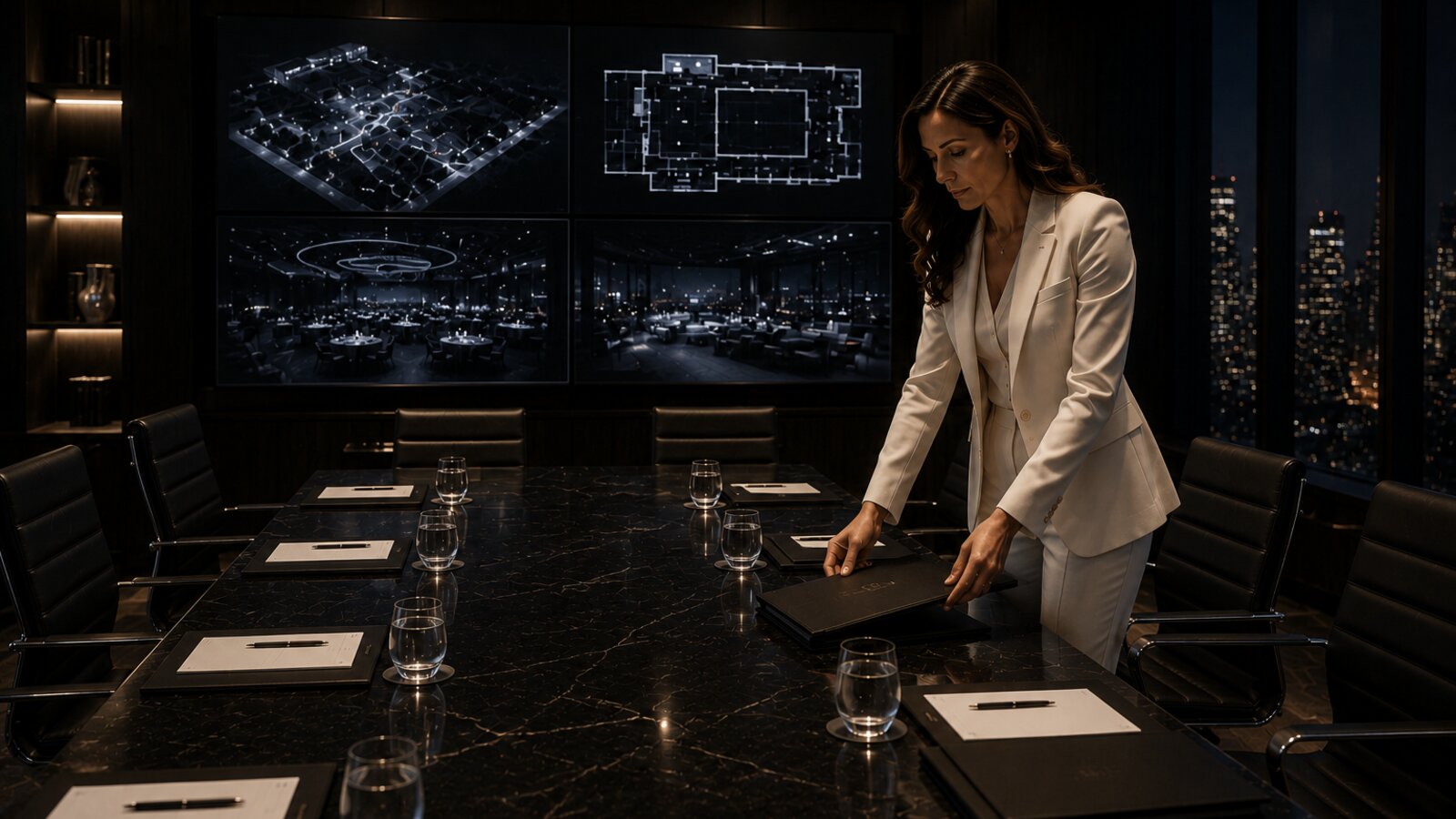 An enterprise board meeting in session